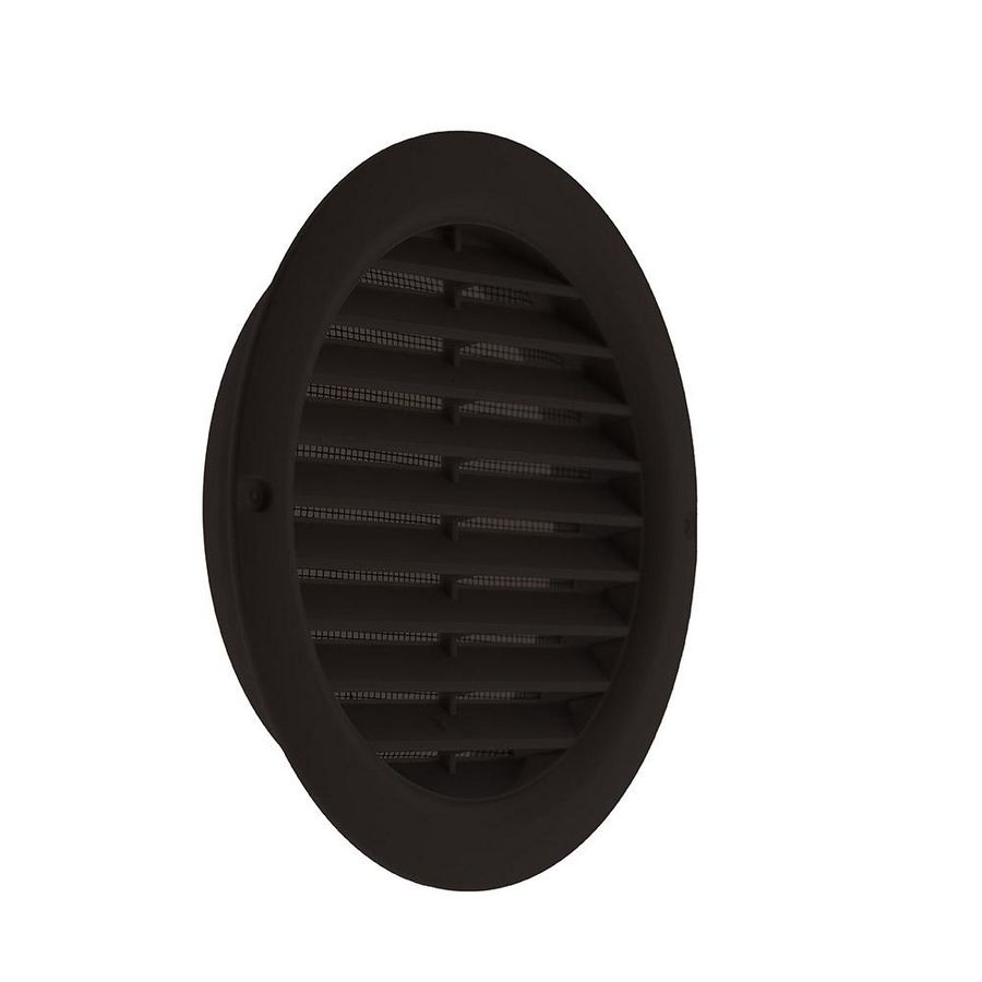 Kunststof schoepenrooster rond Ø125mm bruin