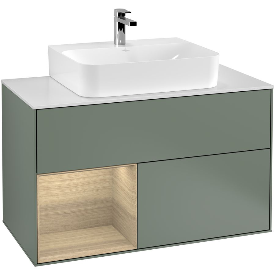 Wastafelonderkast Finion 1000x603x501mm Olive Matt Lacquer G111PCGM
