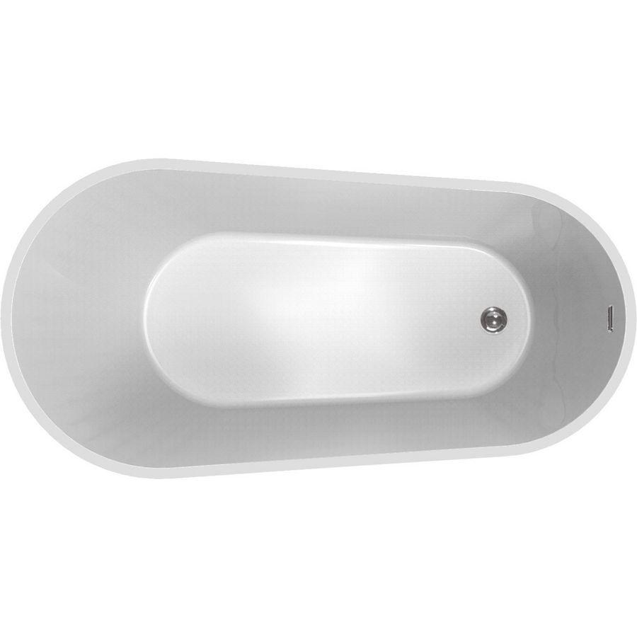 Vrijstaand bad Jenna 170x85cm zwart/wit incl. waste+poten