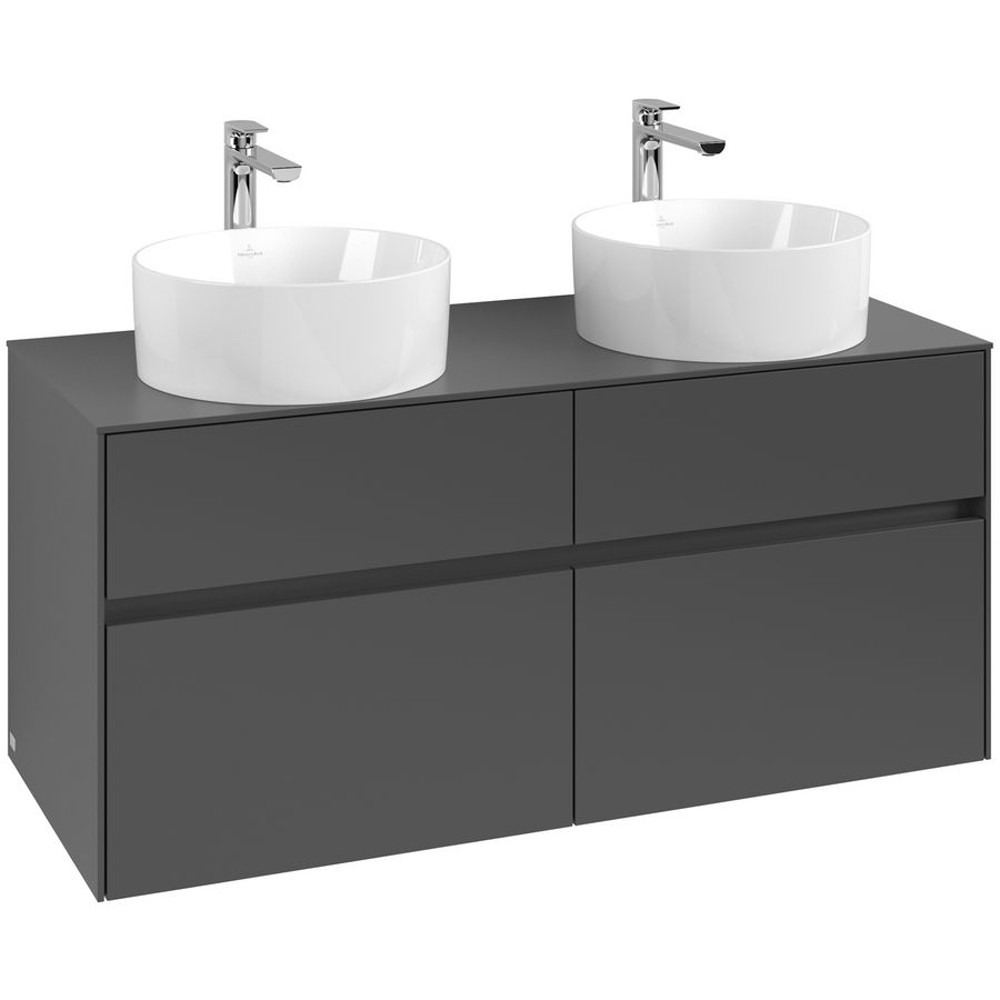 Wastafelonderkast Collaro 1200x548x500mm Graphite C044B0VR