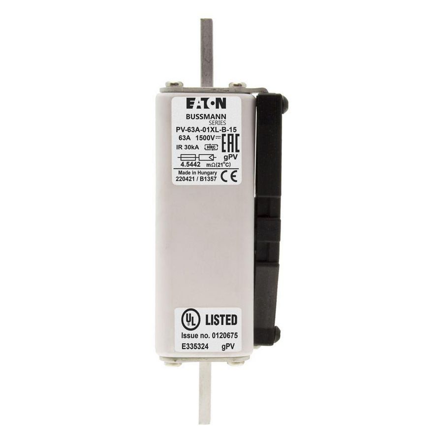 Zekering hoge snelheid 63A DC 1500V 30kA 01XL 43x193mm gP