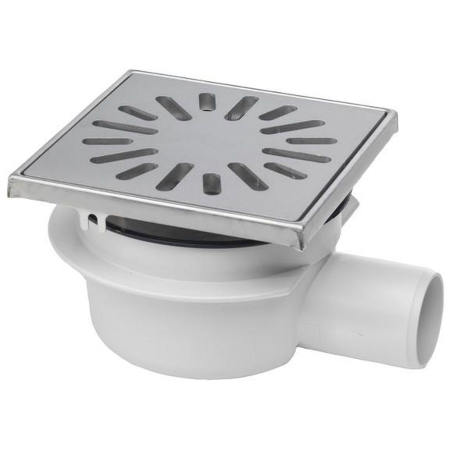 Vloerp ABS 150x150mm 50mm ws50 RVS304 rand/rooster max 30kN