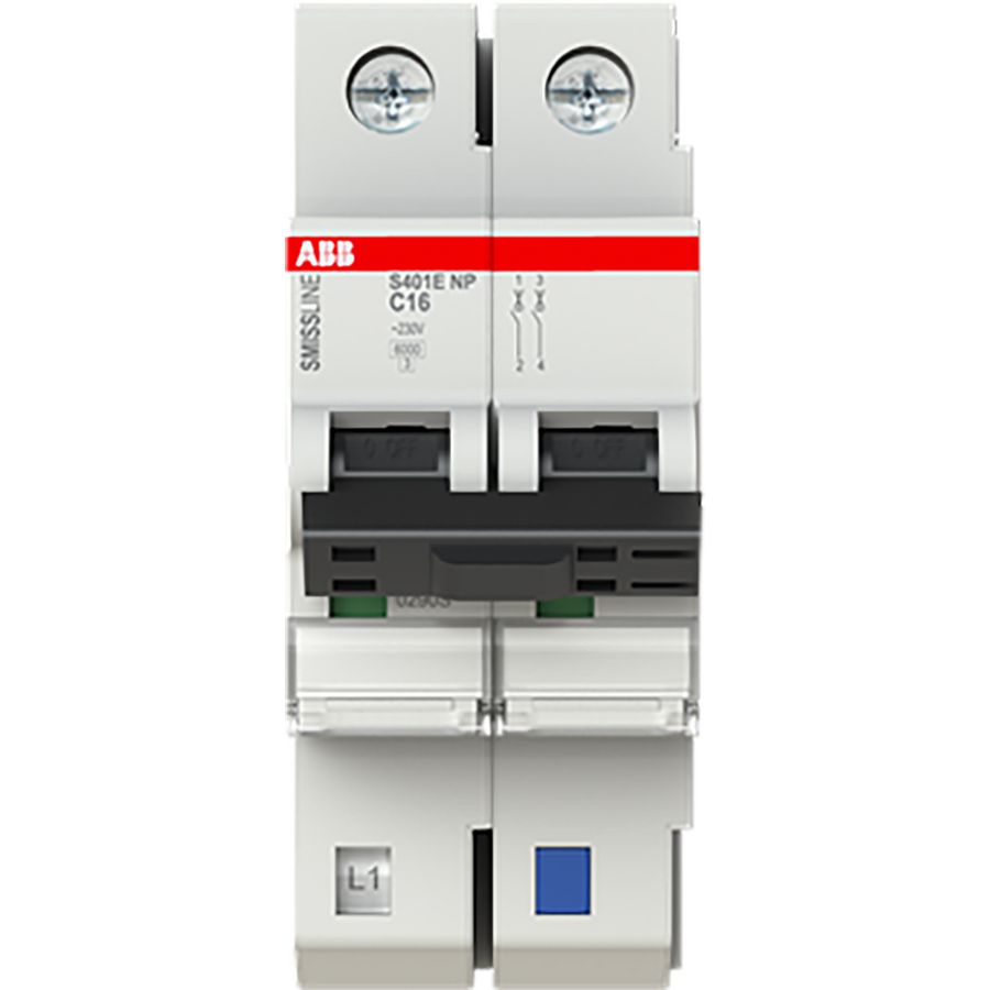 Installatieautomaat SmissLine S400E 1P+N C16 6kA