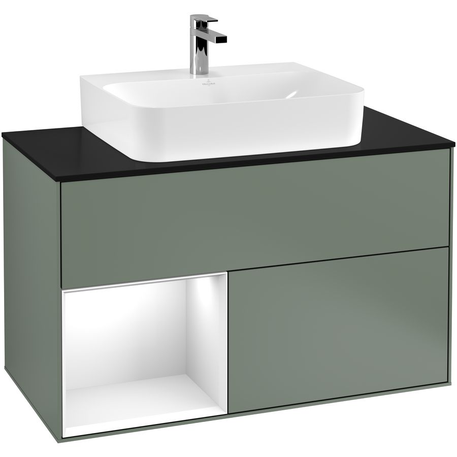 Wastafelonderkast Finion 1000x603x501mm Olive Matt Lacquer G112GFGM