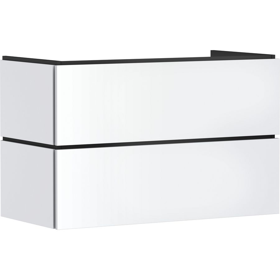 Badmeubel Xilesa E 980/470+2 lades PushOpen wastafel mat wit