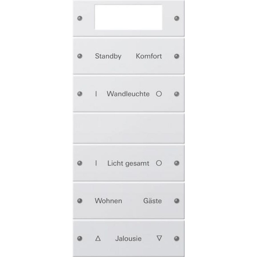 Wippenset 5-voudig Plus (2+3) beschr. System 55 zuiver wit(gel.)