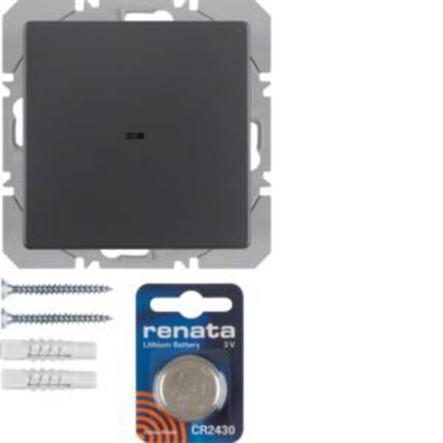 Vlakkewandzender KNX-RF 1-v batterij berker Q.1/Q.3/Q.7 antraciet