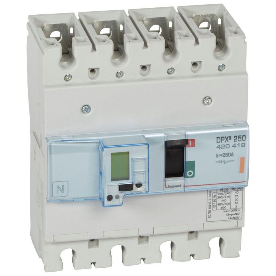 Vermogensschakelaar 250 ELE + PM 250A 4-polig 25kA DPX3