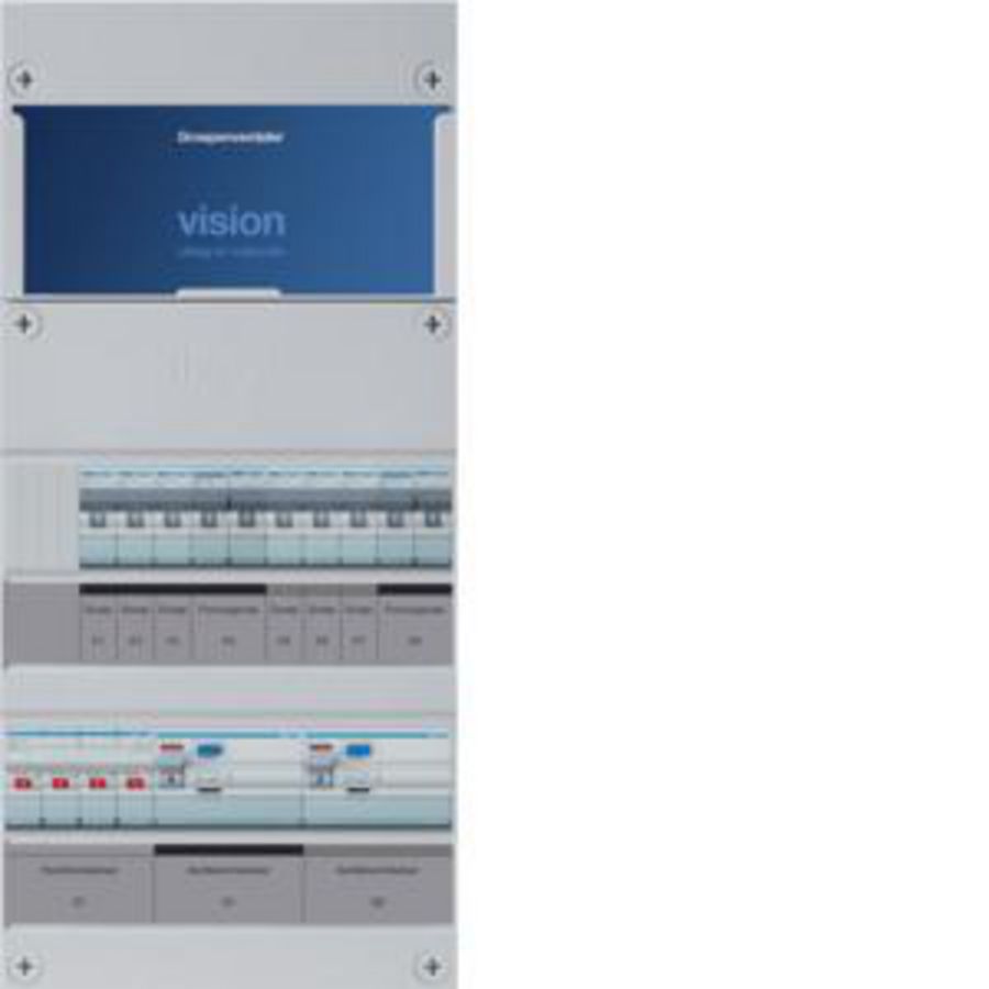 Groepenkast 6-groepenverdeler HS 2xALS 4P 30mA +F+F 3-fase