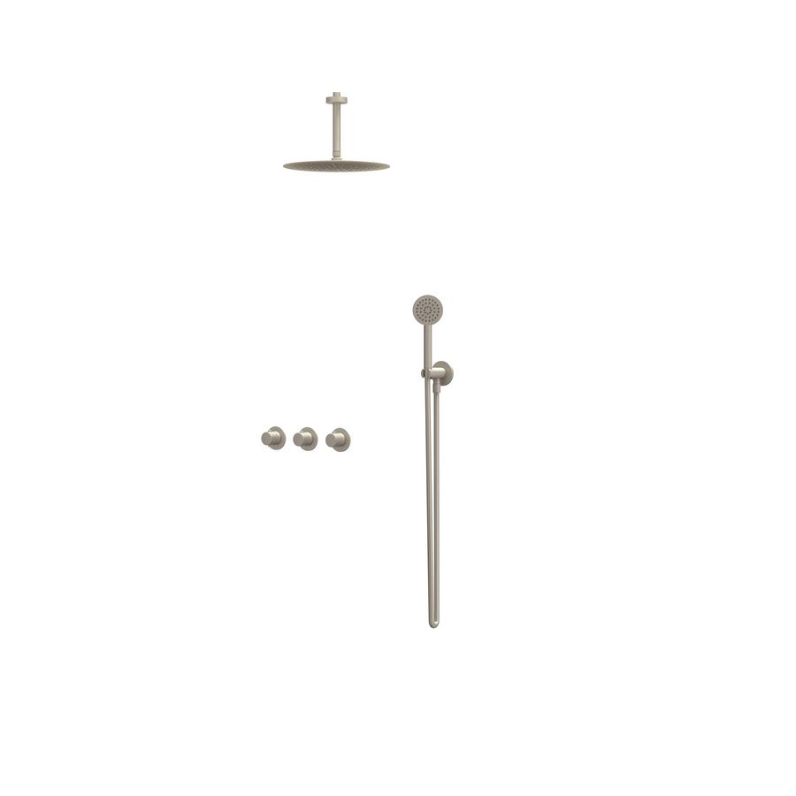Afbouwdeel regendouche Combiset Nexus 4 inbouwthermostaat gebor. nickel CSN4EXGNCCBA excl. inbouwbox