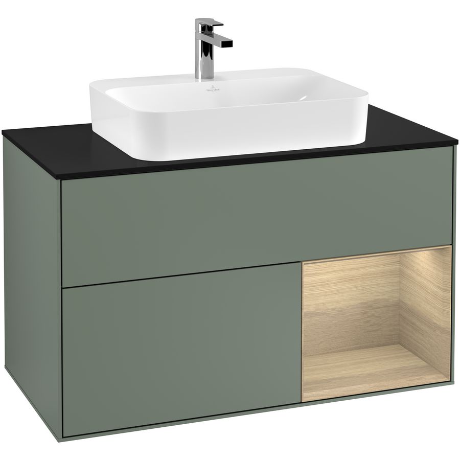 Wastafelonderkast Finion 1000x603x501mm Olive Matt Lacquer G372PCGM