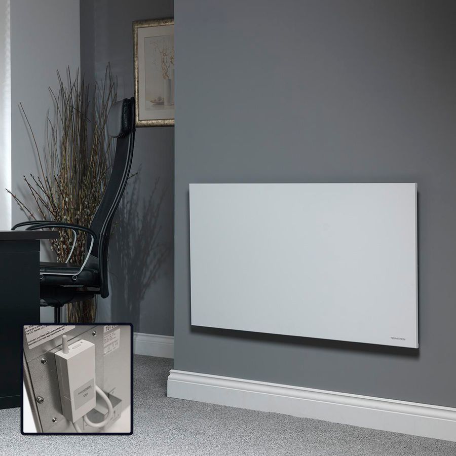 Infraroodpaneel STRONG-RF wit 600x900mm 500W incl. ingebouwde RF-ontvanger