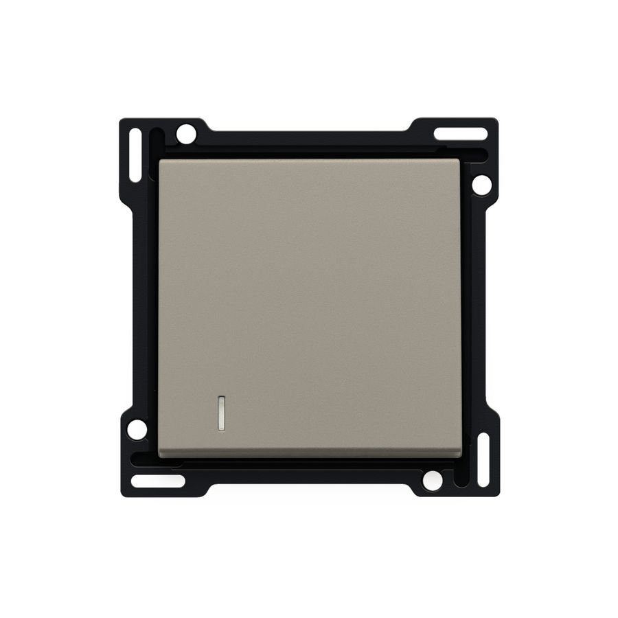 Afwerkingsset lens enkelvoudige schakelaar/knop bronz