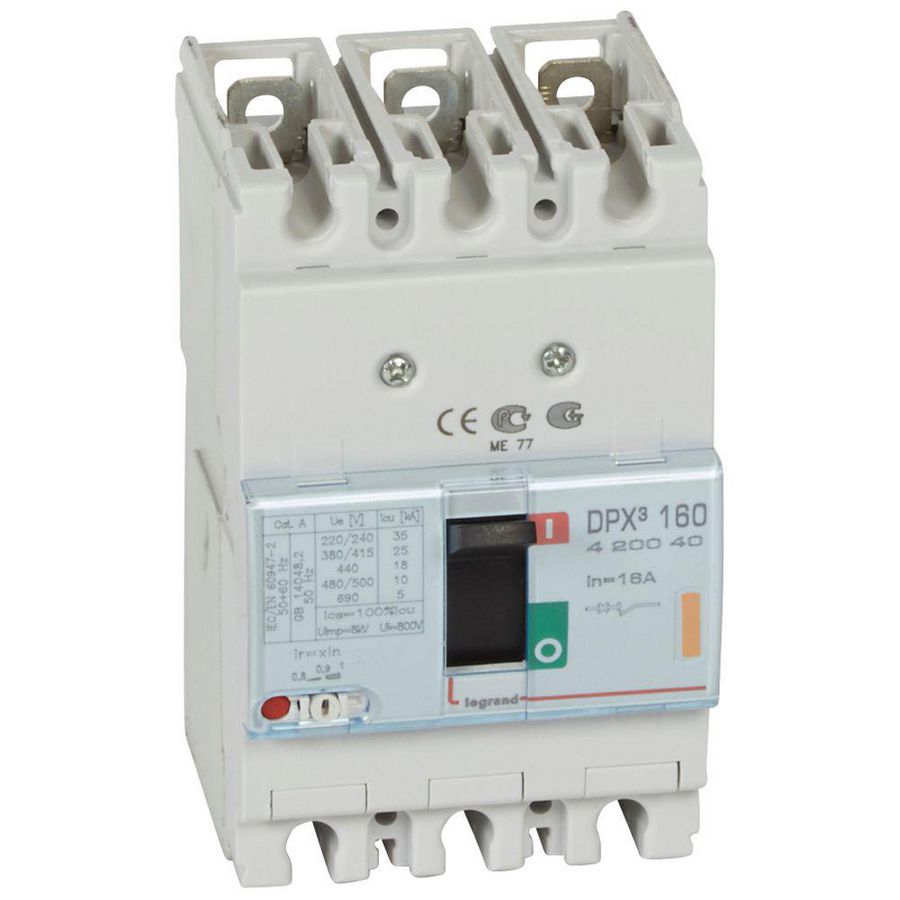 Vermogenschakelaar 160 Thermomagn. 16A 3-polig 25kA DPX3