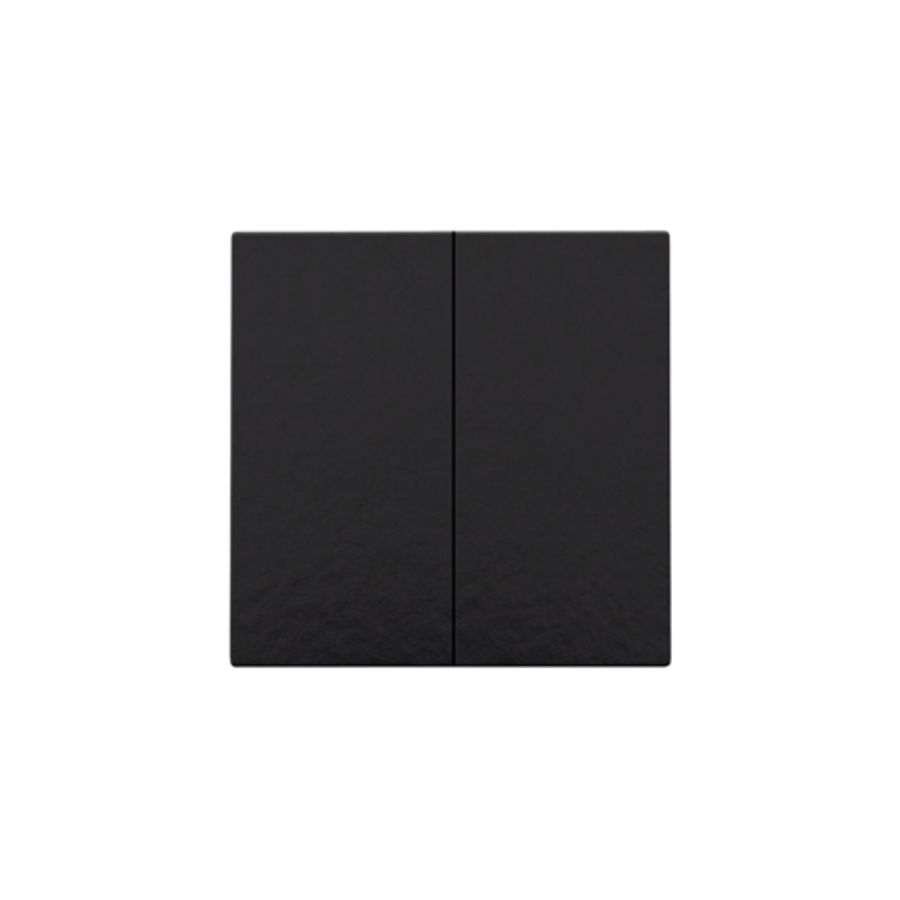 Afwerkingsset dubbele elektr. schakelaar /knop pianoblack