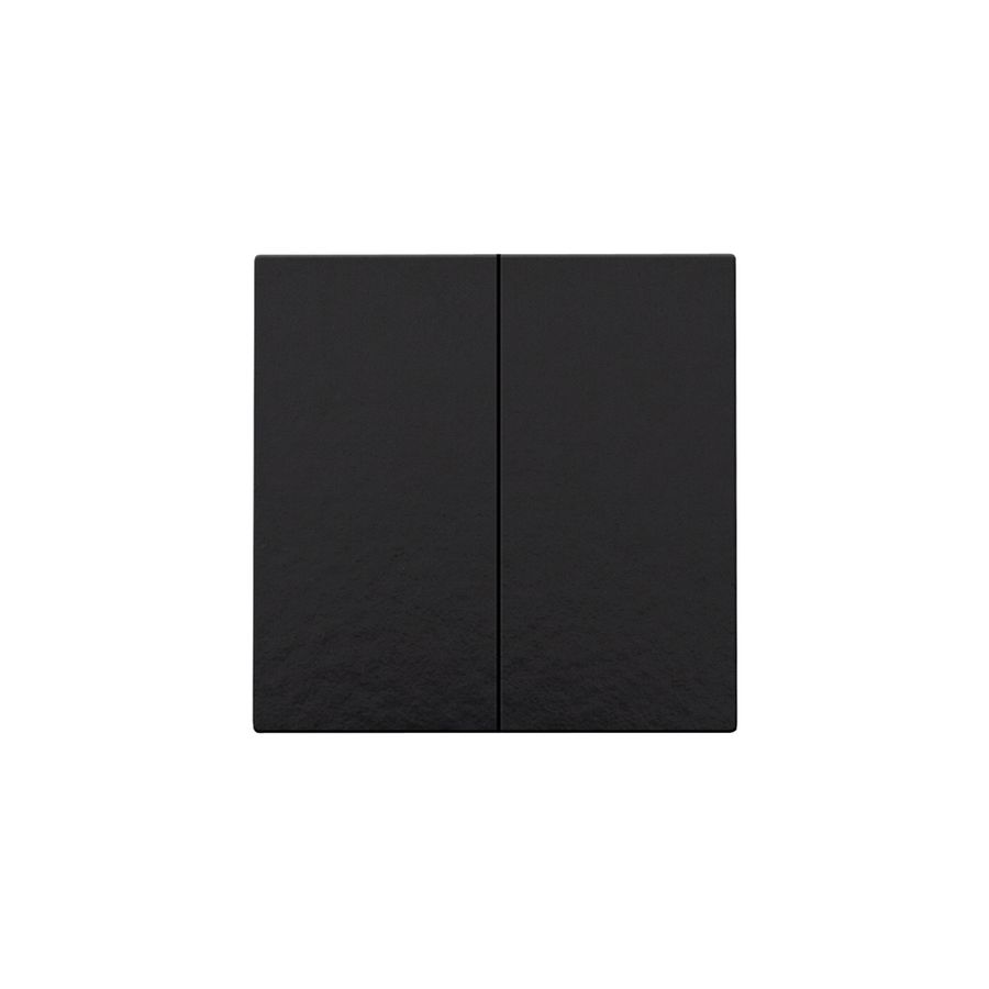 Afwerkingsset dubbele elektr. schakelaar /knop pianoblack