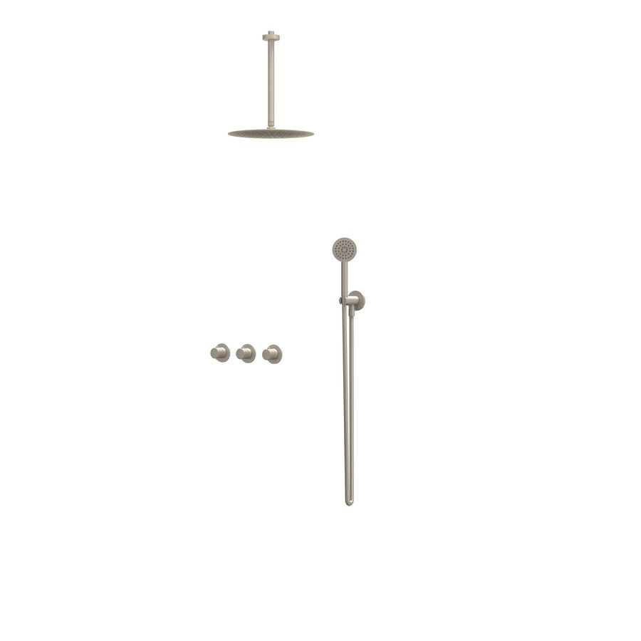Afbouwdeel regendouche Combiset Nexus 4 inbouwthermostaat gebor. nickel CSN4EXGNCCCA excl. inbouwbox