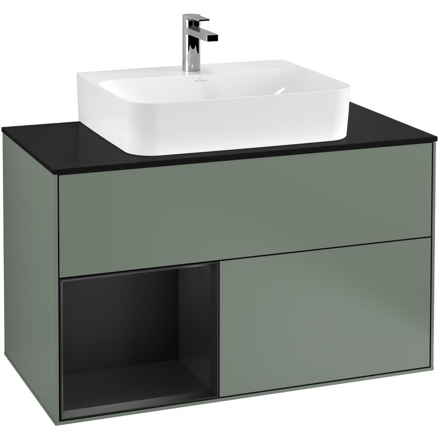 Wastafelonderkast Finion 1000x603x501mm Olive Matt Lacquer G112PDGM