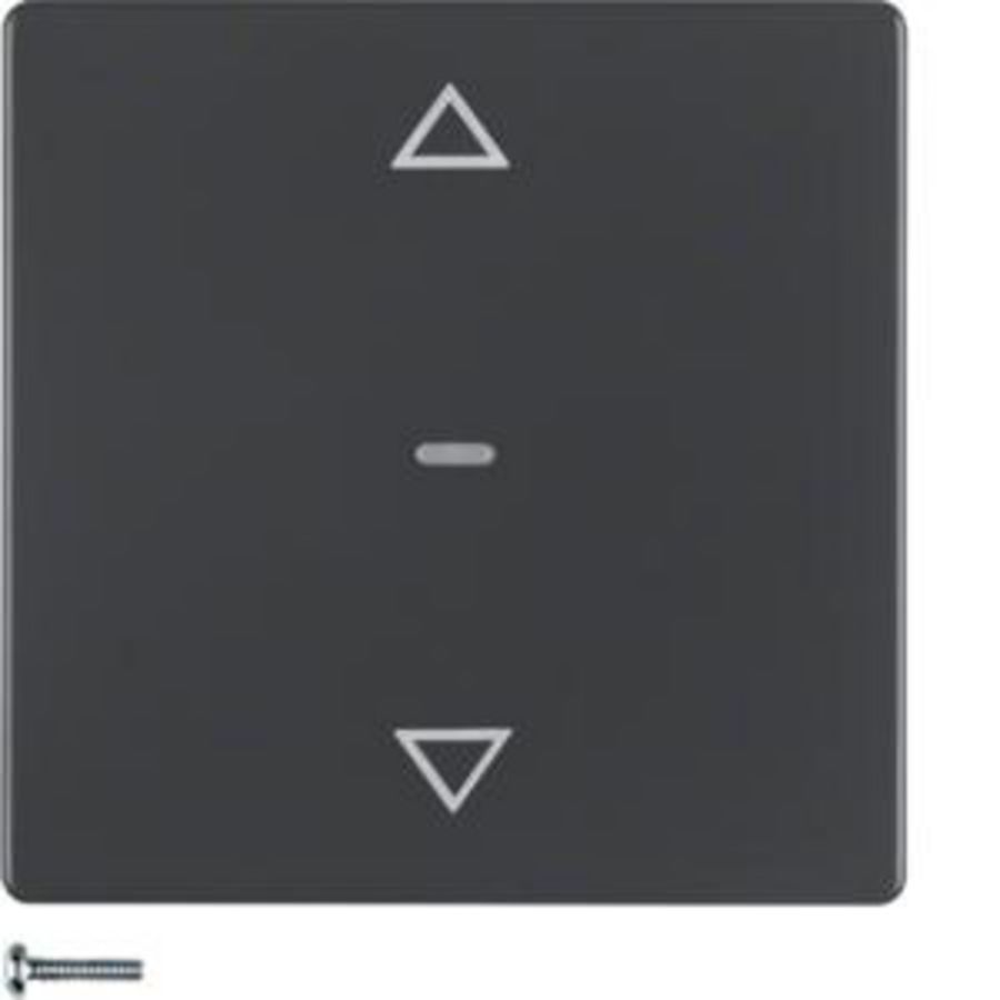 Knop-opzetmodule KNX-RF jaloeziebediening berker Q.1/Q.3/Q.7 antraciet