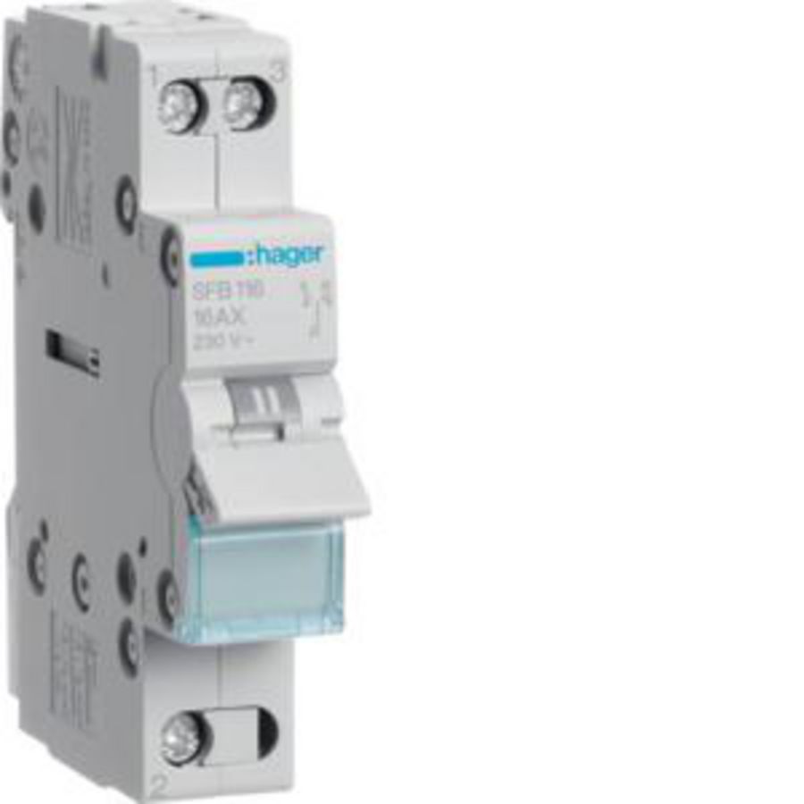 Modulaire omschakelaar 1P 16A NO.NC I-0-II onder