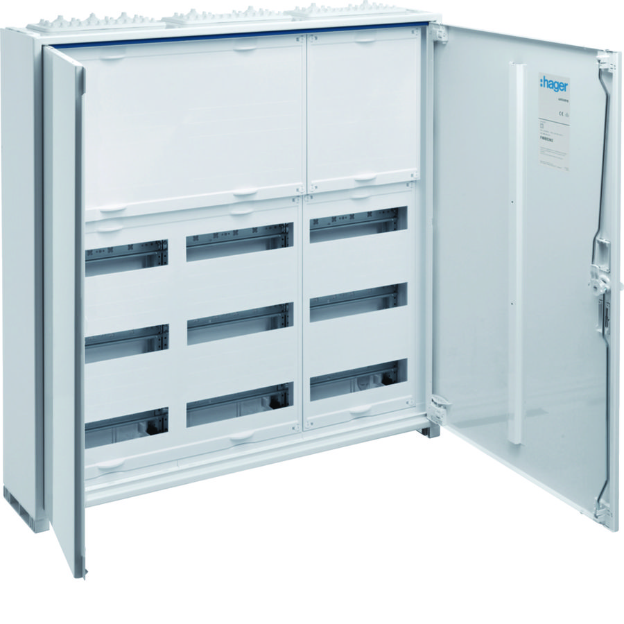 Veldverdeler IP44 geisol. 800x800x161mm 108M+2 rijen