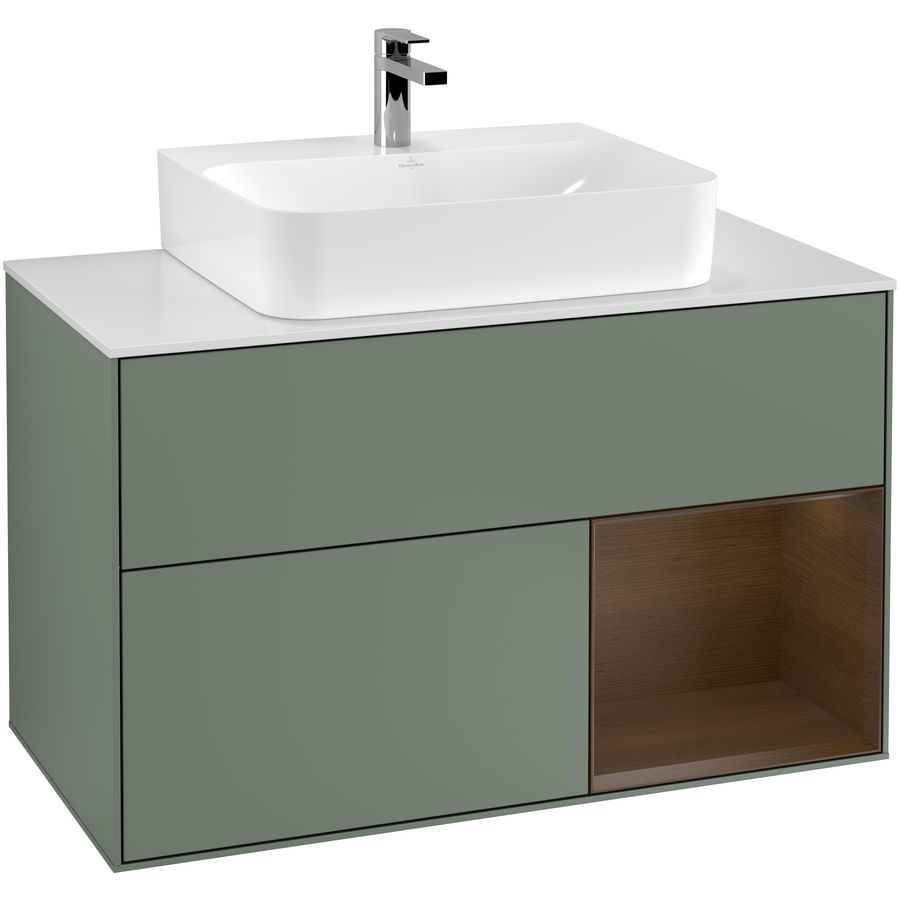 Wastafelonderkast Finion 1000x603x501mm Olive Matt Lacquer G121GNGM