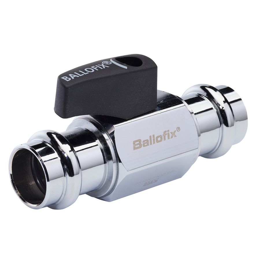 Ballofix minikogelkraan +hendel FF15 Chroom. VVE=5