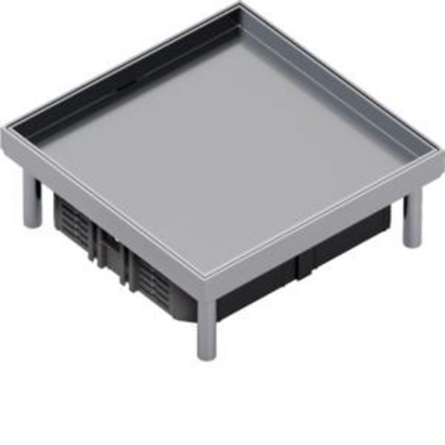 Nivelleerbare cassette Q06 200x200mm diepte 15mm blind rvs