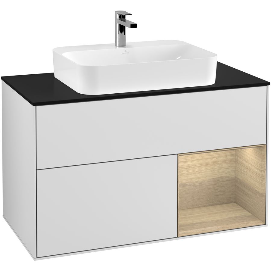 Wastafelonderkast Finion 1000x603x501mm White Matt Lacquer G372PCMT
