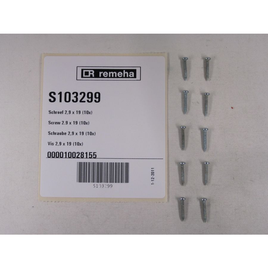 Set a 10st. schroef 2,9 x 19 S103299
