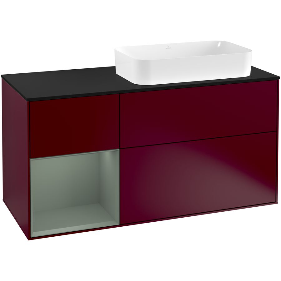 Wastafelonderkast Finion 1200x603x501mm Peony Matt Lacquer G272GMHB