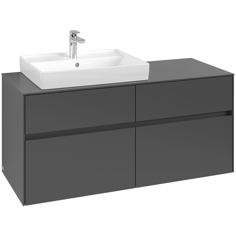 Wastafelonderkast Collaro 1200x548x500mm Graphite C08200VR