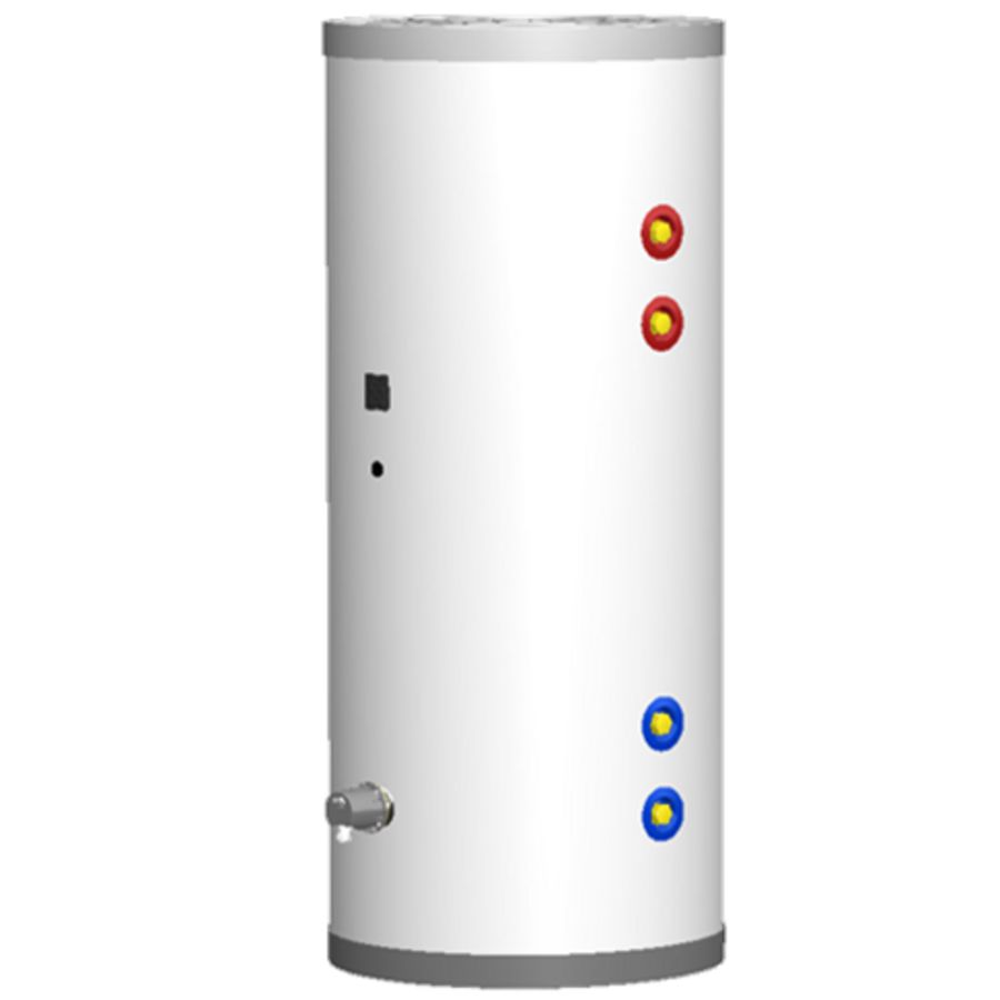 Indirect gestookte boiler 300ltr. Mileo Inox+ 300A A-Label incl. 2kW backup verwarming