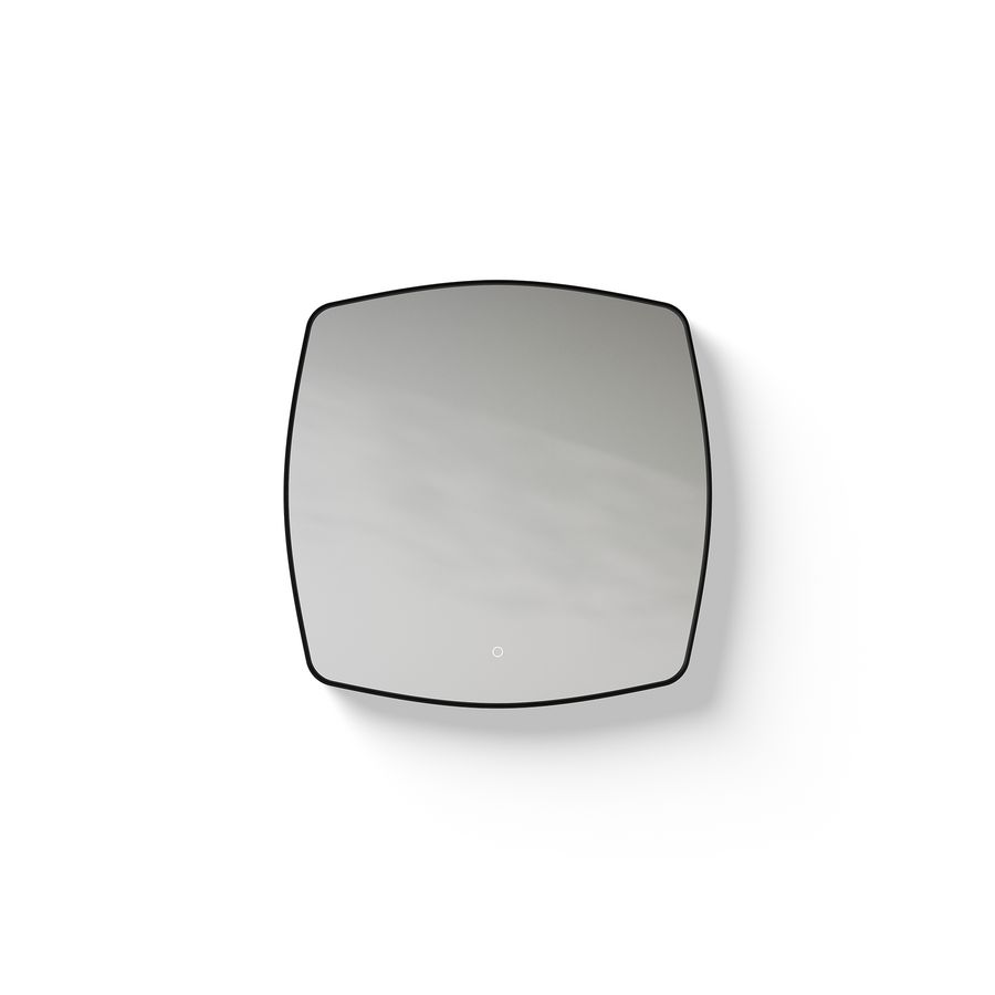 Spiegel Black Line Danish Oval 75x75cm matt black