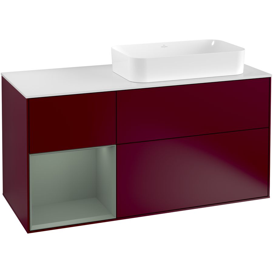 Wastafelonderkast Finion 1200x603x501mm Peony Matt Lacquer G271GMHB