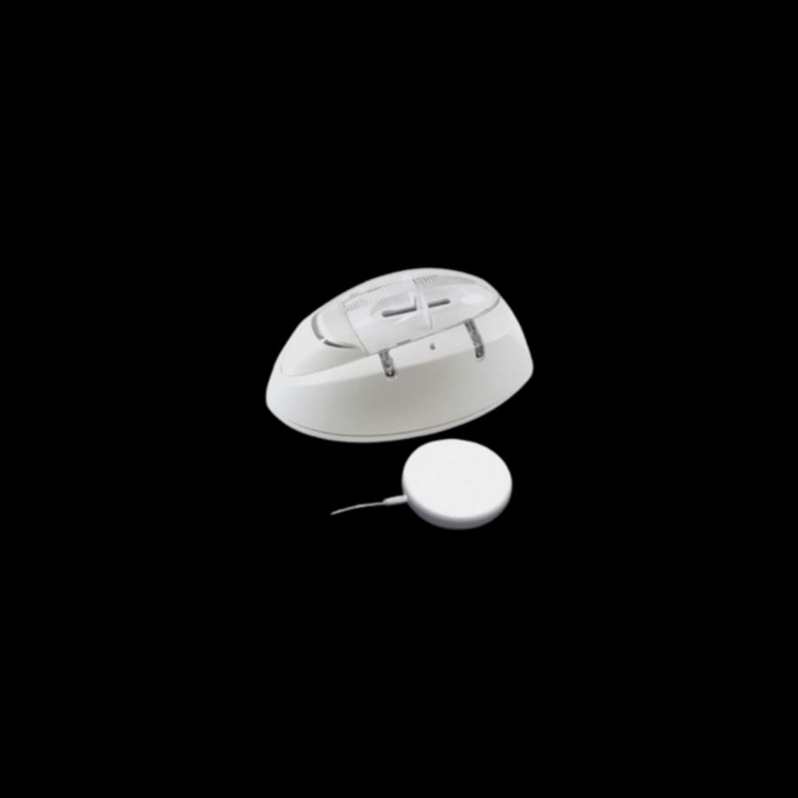 Flitslamp 230V gevoed, draadloos doorkoppelbaar met trilpad