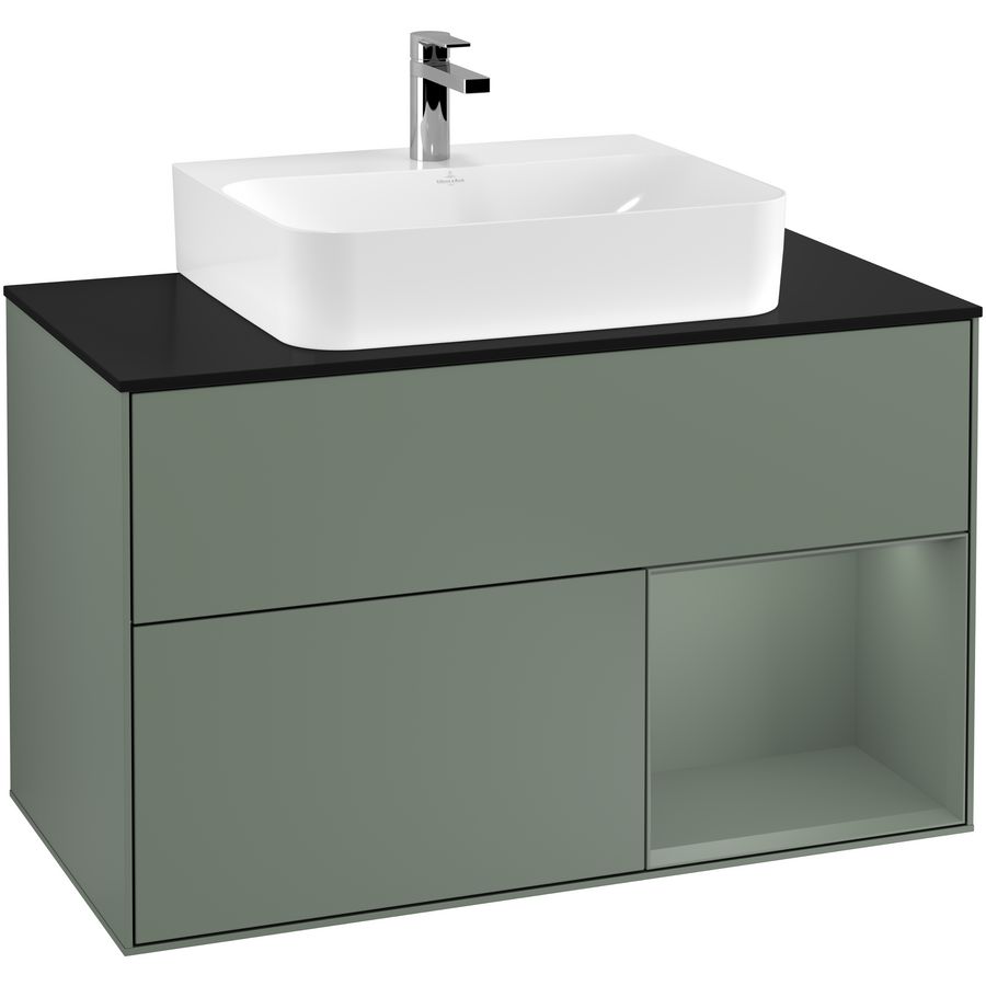 Wastafelonderkast Finion 1000x603x501mm Olive Matt Lacquer G122GMGM