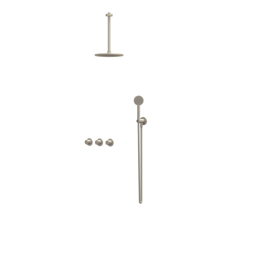 Afbouwdeel regendouche Combiset Nexus 4 inbouwthermostaat gebor. nickel CSN4EXGNCECA excl. inbouwbox