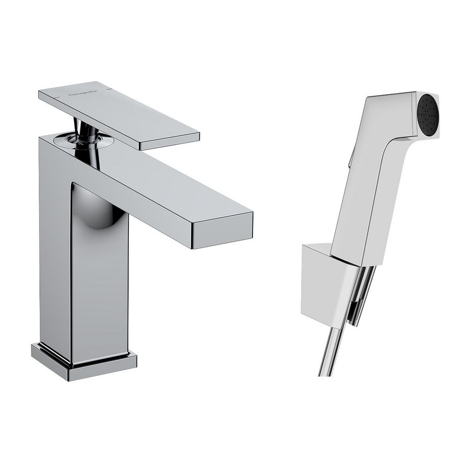 Tecturis E wastafelkraan 110 met bidet handdouche en doucheslang 160cm chroom