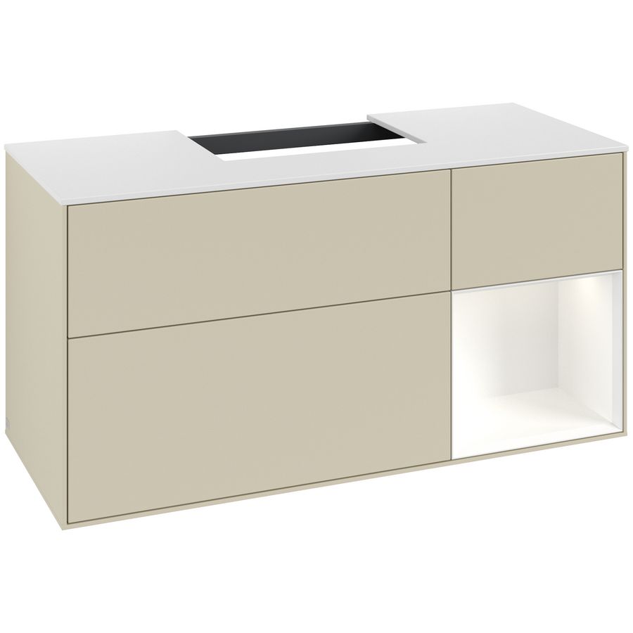 Wastafelonderkast Finion 1200x603x501mm S.Grey Matt Lacquer G171MTHJ