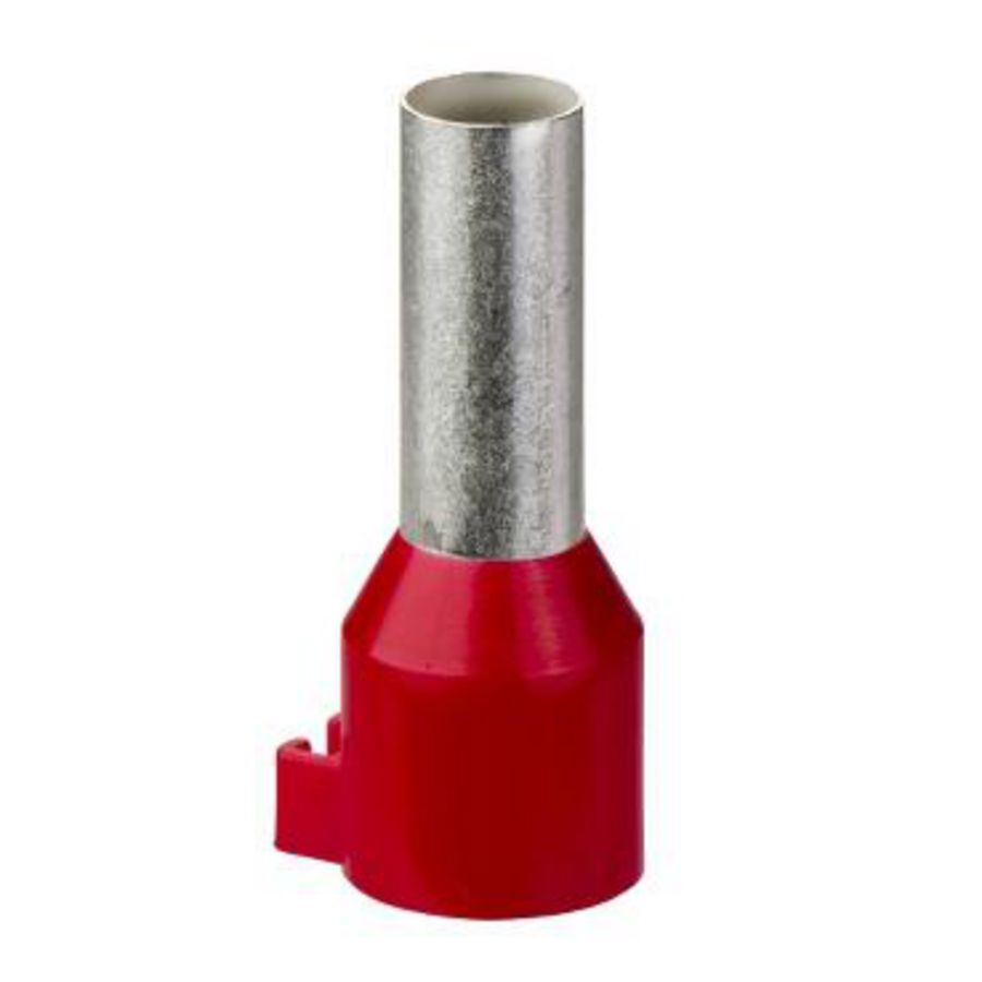 Draadbusjes Enkel 10mm2 Type Middel Rood DIN VVE=100