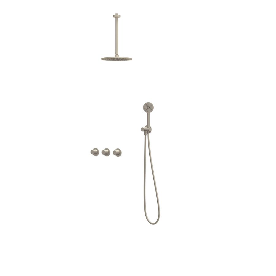Afbouwdeel regendouche Combiset Nexus 4 inbouwthermostaat gebor. nickel CSN4EXGNCECC excl. inbouwbox