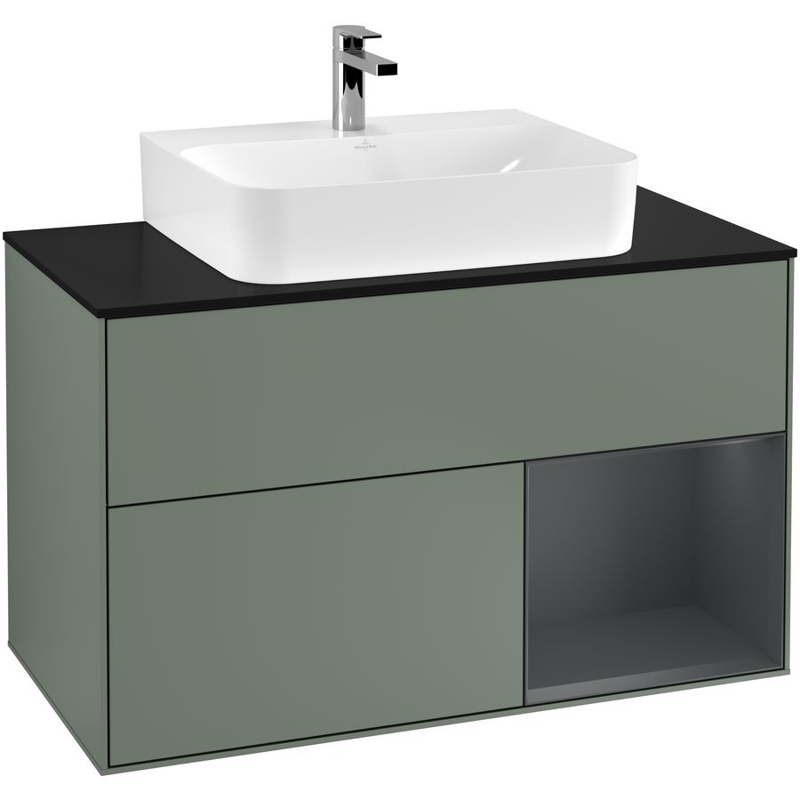 Wastafelonderkast Finion 1000x603x501mm Olive Matt Lacquer G122HGGM