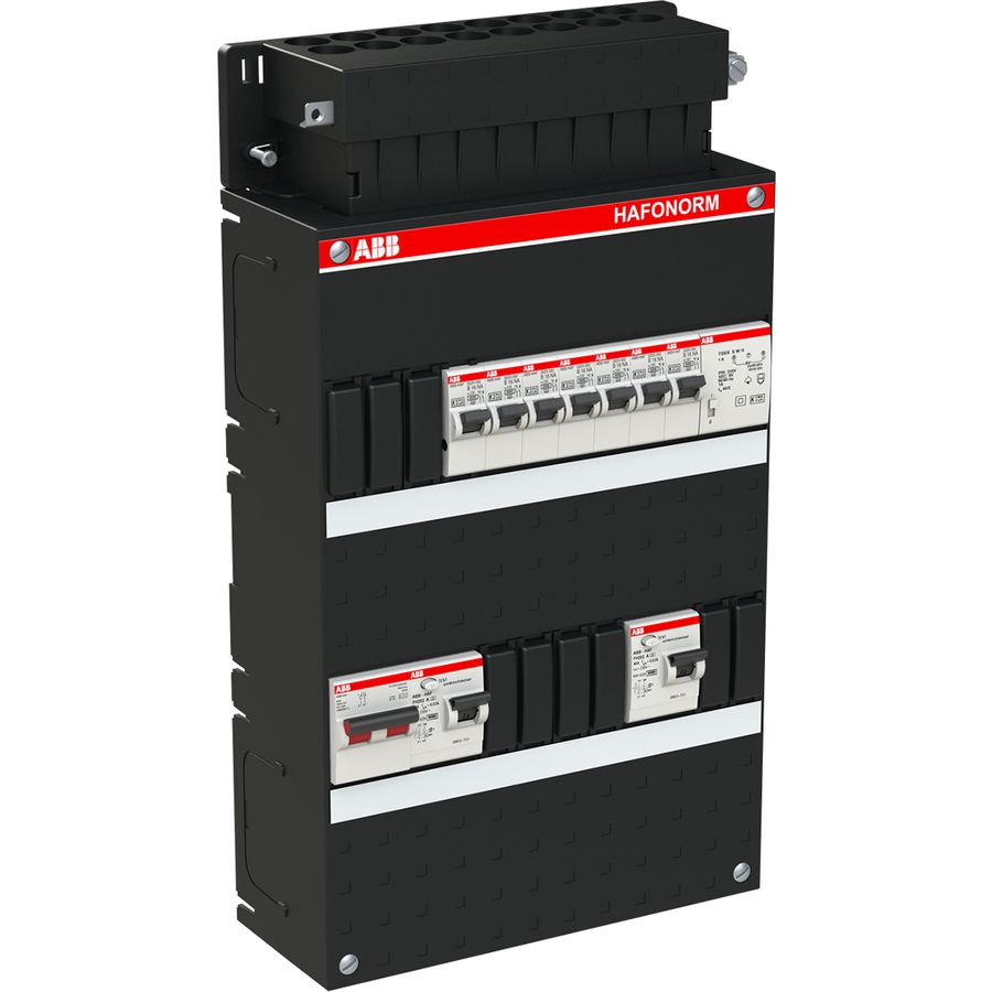 Installatiekast 7x achter 2x 30mA + T + HS 1-f
