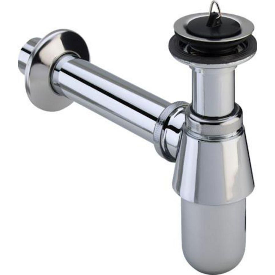 WK ACTIE Plugbekersifon 1.1/4" chroom incl. muurbuis+rozet (102845)