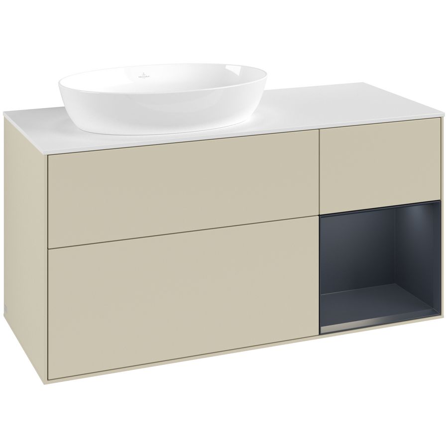 Wastafelonderkast Finion 1200x603x501mm S.Grey Matt Lacquer FA51HGHJ