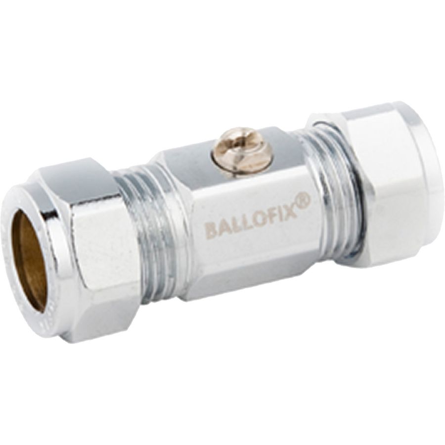 Kogelkraan Ballofix chroom knel 15mm k
