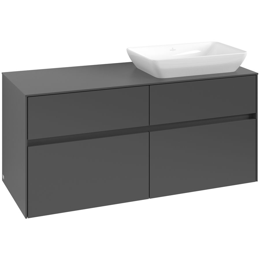 Wastafelonderkast Collaro 1200x548x500mm Graphite C11400VR