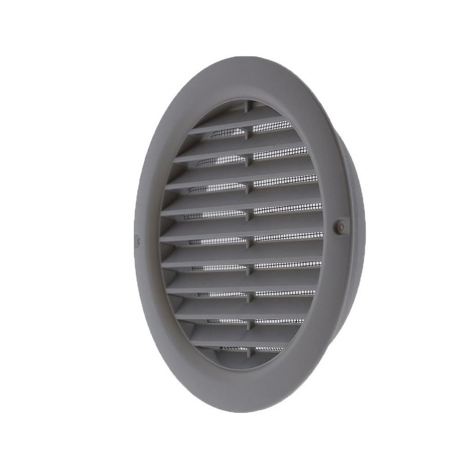 Kunststof schoepenrooster rond Ø125mm grijs