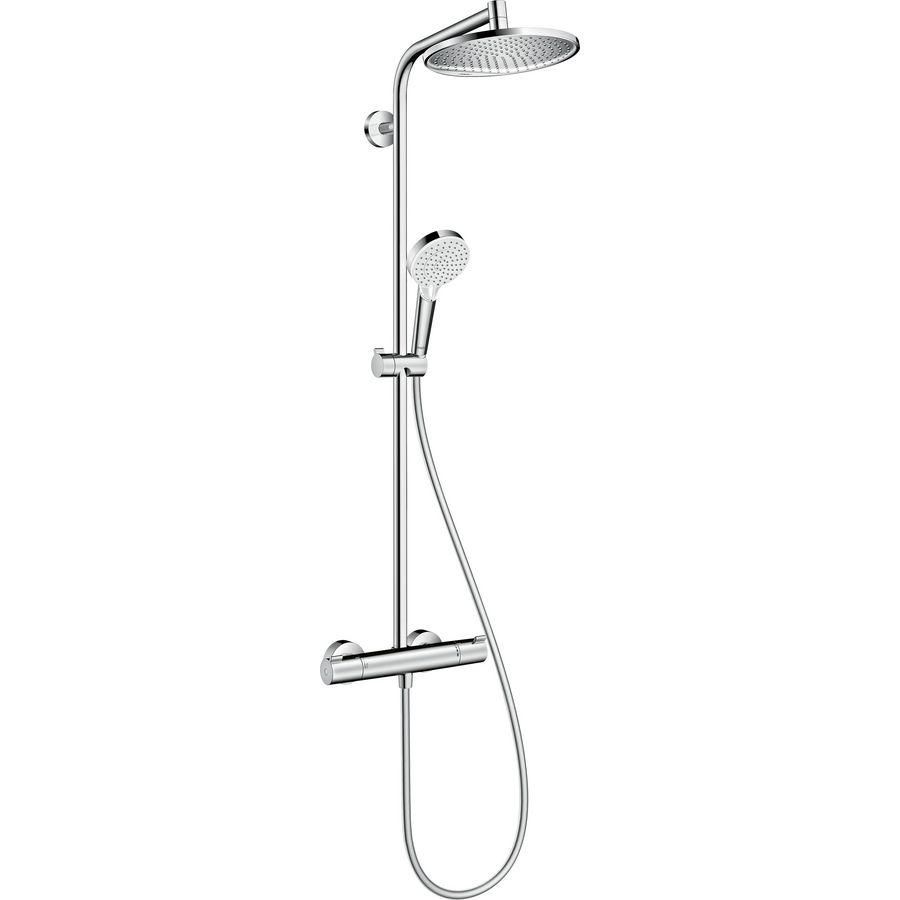 WK ACTIE Crometta S240 Showerpipe douchecombinatie wit/chroom (27267000)